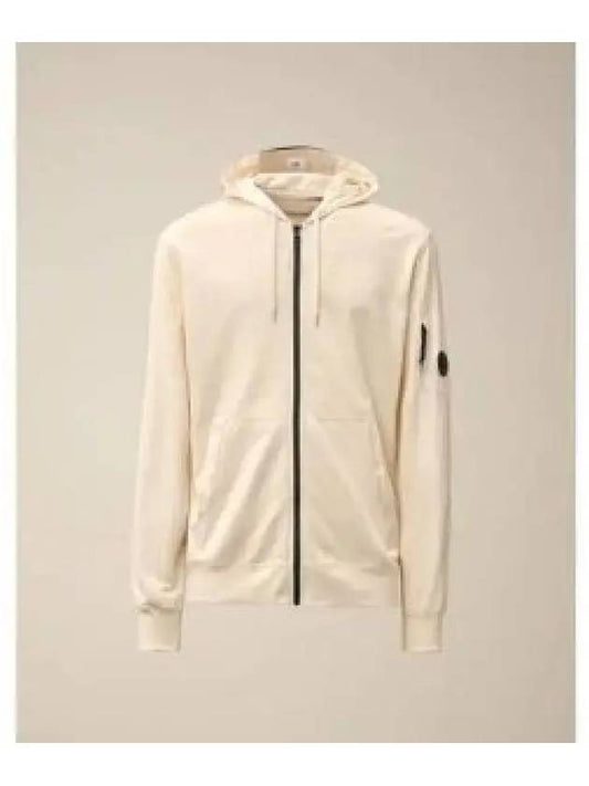 Light Fleece Zip Up Hoodie Beige - CP COMPANY - BALAAN 2