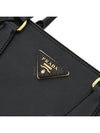 Galleria Saffiano Large Tote BN2274 Black Gold Plated Warranty - PRADA - BALAAN 8