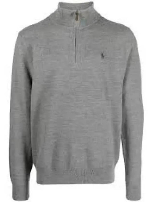 Cotton quarter zipper sweater gray 1236690 - POLO RALPH LAUREN - BALAAN 1