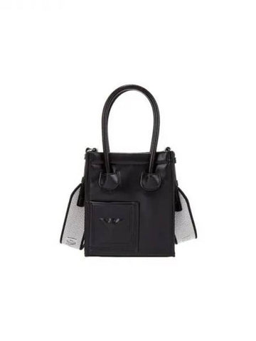 Women s Embossed Eagle Pocket Small Tote Bag Black 271495 - EMPORIO ARMANI - BALAAN 1