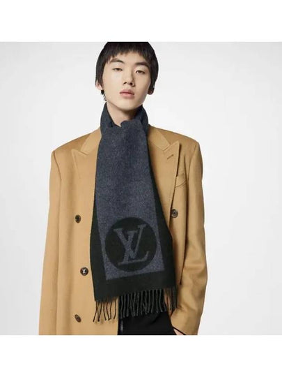 Cardiff Logo Wool Scarf Black - LOUIS VUITTON - BALAAN 2