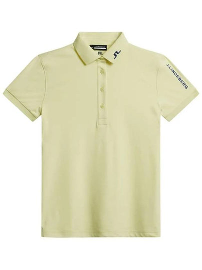 Women's Golf Tour Tech Polo Shirt Wax Yellow - J.LINDEBERG - BALAAN 2