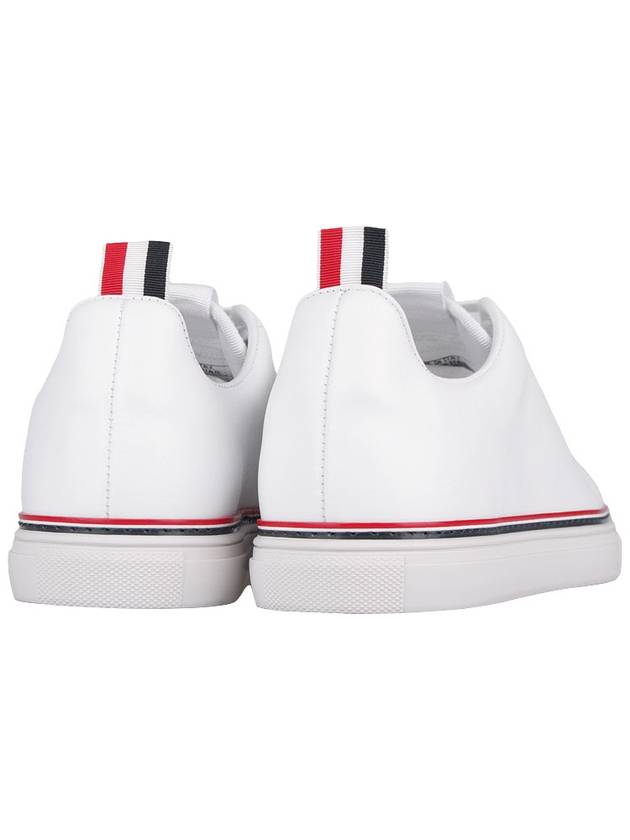 Tennis Vitello Calf Leather Low Top Sneakers White - THOM BROWNE - BALAAN 6