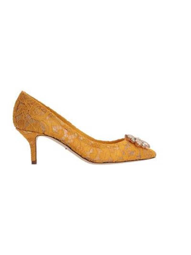 Brooch Lace Rainbow Pumps Heel Yellow - DOLCE&GABBANA - BALAAN 3