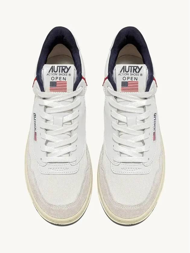 Open Mesh Mid Low Top Sneakers White - AUTRY - BALAAN 6