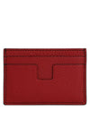 Bicolor Leather Logo Card Wallet Black - TOM FORD - BALAAN.