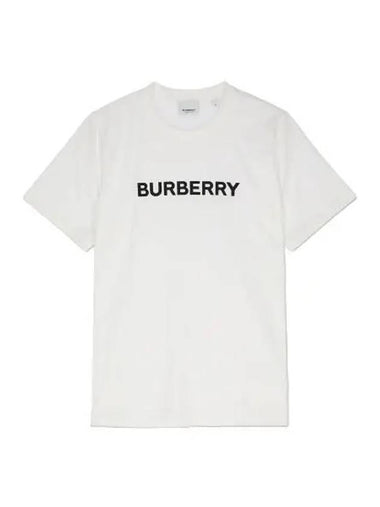 Logo Print Cotton T Shirt White - BURBERRY - BALAAN 1