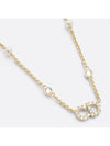 Clair D Lune Necklace Gold Finish Metal White Resin Pearls White Crystals - DIOR - BALAAN 3