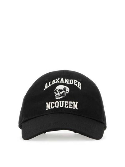 skull embroid logo ball cap black - ALEXANDER MCQUEEN - BALAAN 2