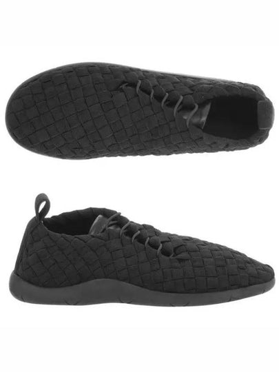 Men's Intrecciato Low Top Sneakers Black - BOTTEGA VENETA - BALAAN 2