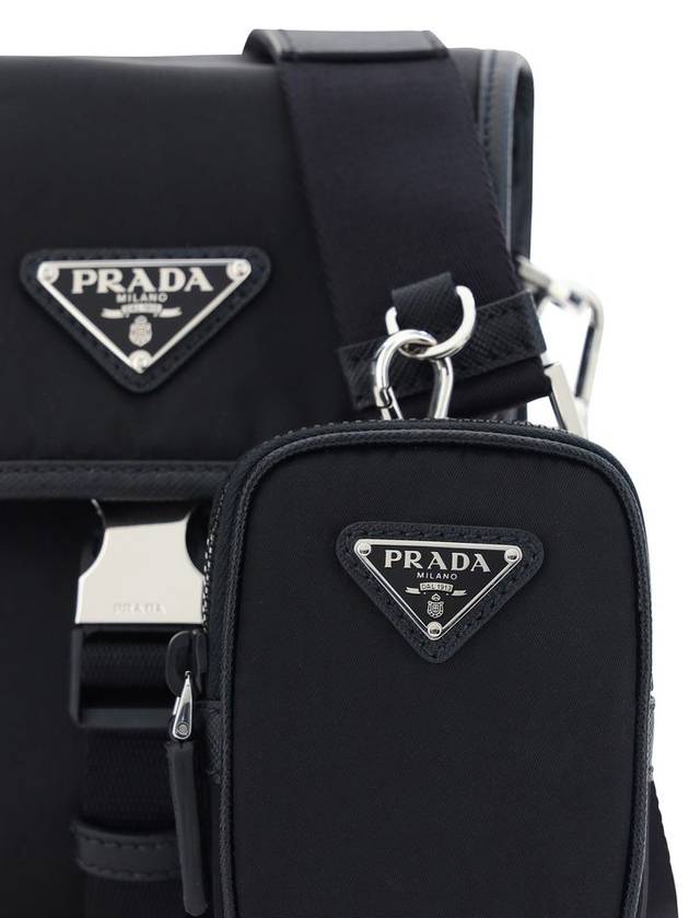 Re-Nylon Saffiano Mini Cross Bag Black - PRADA - BALAAN 5