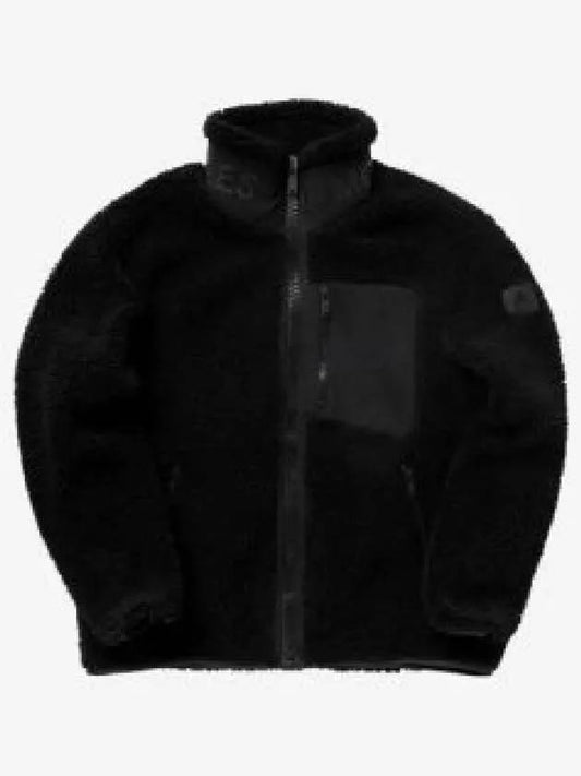 Men's Sagrek Shearling Fleece Zip-Up Jacket Black - MOOSE KNUCKLES - BALAAN 2