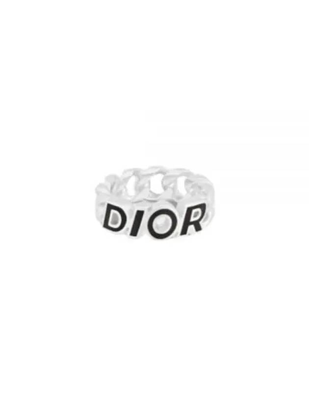 Italic Chain Link Ring Silver - DIOR - BALAAN 2