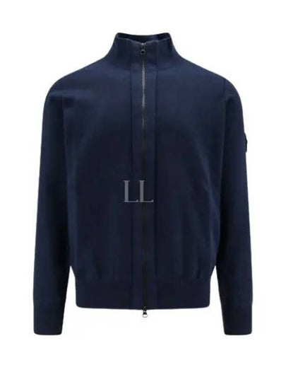 Wappen Patch Cotton Zip-Up Cardigan Navy - STONE ISLAND - BALAAN 2