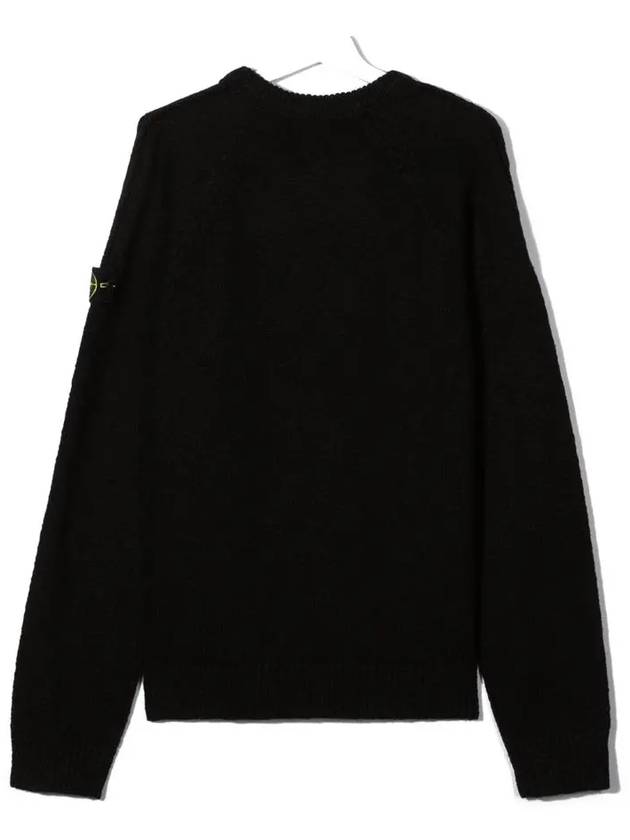 Kids Waffen Crew Neck Knit Black 7516511D3 V0029 - STONE ISLAND - BALAAN 3