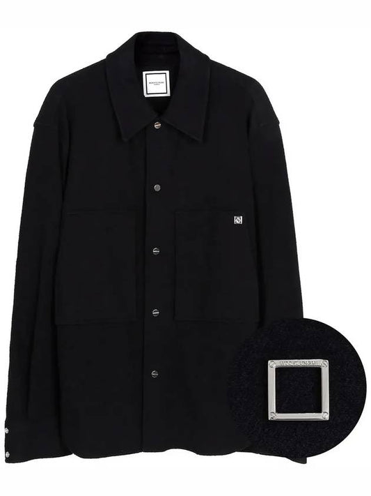 Black Cotton Pocket Shirt W233SH01 833B - WOOYOUNGMI - BALAAN 1