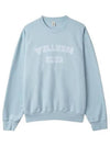 Wellness Club Flock Crew Neck Cotton Sweatshirt Baby Blue - SPORTY & RICH - BALAAN 2