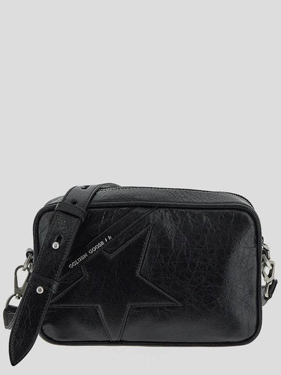 Glossy Leather Star Cross Bag Black - GOLDEN GOOSE - BALAAN 2