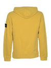 Wappen Patch Brushed Cotton Fleece Hoodie Yellow - STONE ISLAND - BALAAN 3