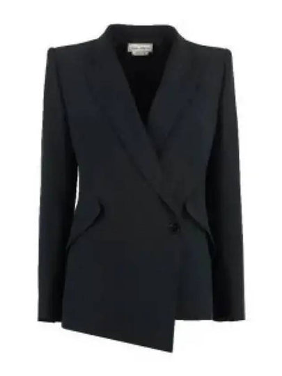 Women's Crepe Blazer Jacket Black - ALEXANDER MCQUEEN - BALAAN 2