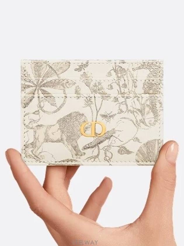 Dior Caro Freesia Card Wallet Latte Calfskin - DIOR - BALAAN 2