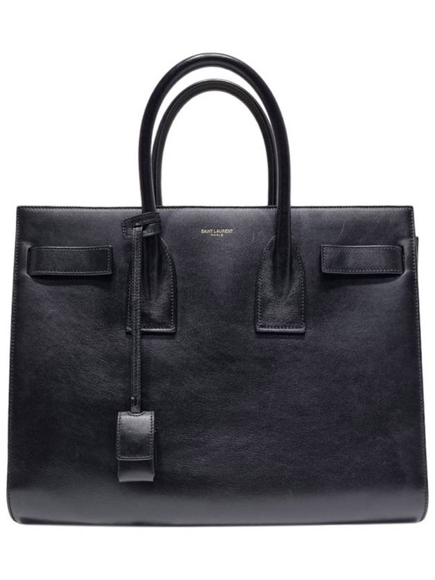 Women s 355153 Sac Dejour Small Black Leather Tote Bag Strap - SAINT LAURENT - BALAAN 1