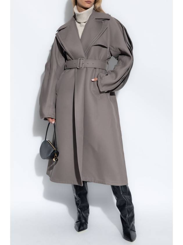 Alaïa Coat With Wool Finish, Women's, Grey - ALAIA - BALAAN 2