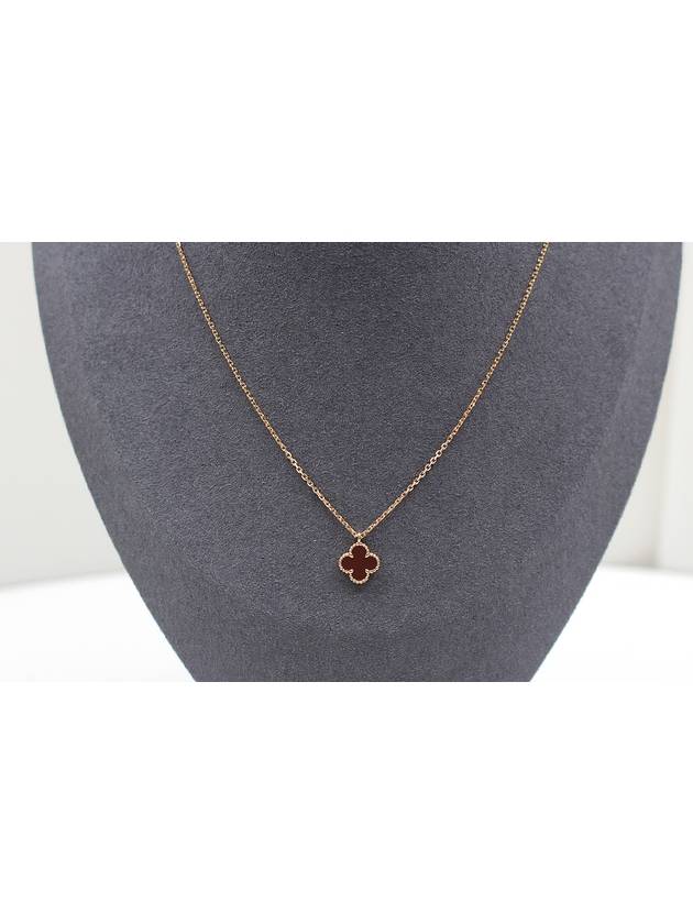 Van Cleef Arpels Suite Alhambra Pendant Pink Gold Carnelian Necklace VCARN59M00 - VANCLEEFARPELS - BALAAN 4