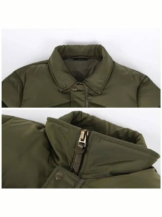 Nylon Funnel High Neck Padding Down Jacket Green - TOM FORD - BALAAN 6