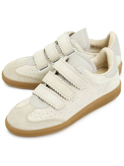 Beth Logo Leather Low Top Sneakers Beige - ISABEL MARANT - BALAAN 2