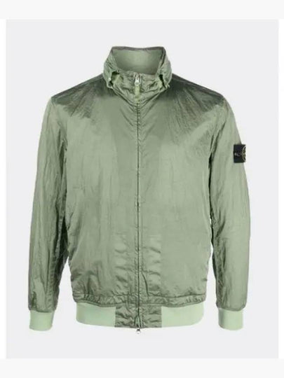 Men's Logo Patch Nylon Metal Zip-up Jacket Sage Green - STONE ISLAND - BALAAN 2