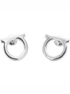 Gancini Earrings Silver - SALVATORE FERRAGAMO - BALAAN 2