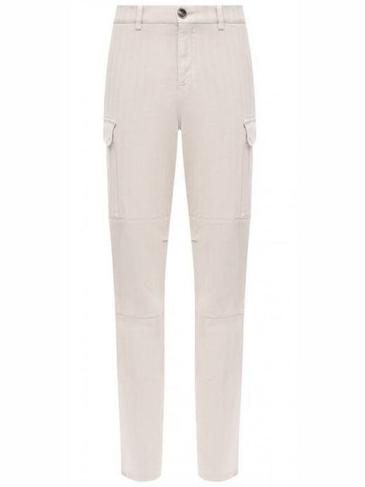 Men's Oversized Straight Pants White - BRUNELLO CUCINELLI - BALAAN 1