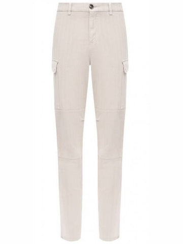 Men's Oversized Straight Pants White - BRUNELLO CUCINELLI - BALAAN 1