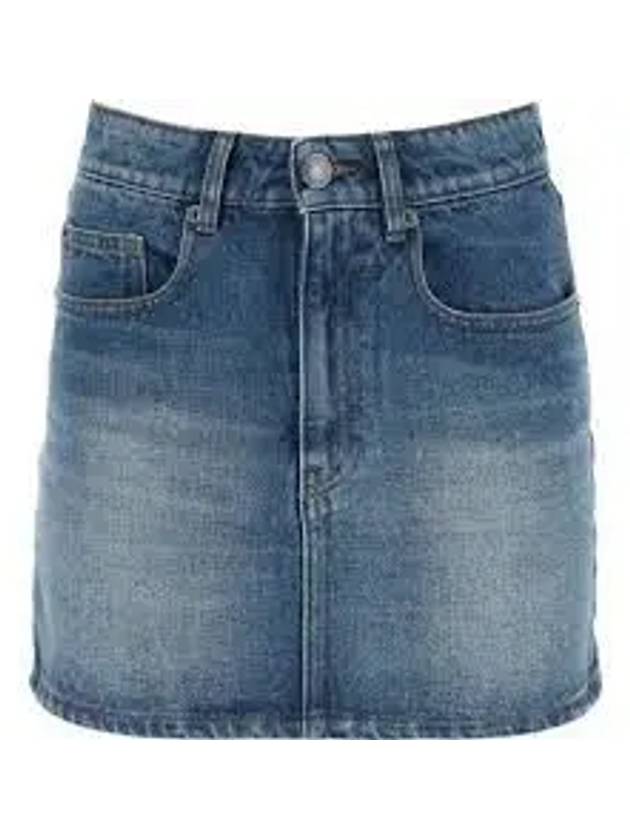 Mini Denim H-Line Skirt Blue - AMI - BALAAN 2