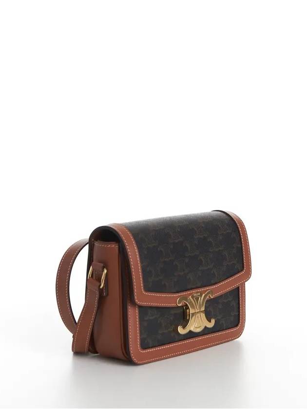 Teen Triomphe Canvas Cross Bag Tan - CELINE - BALAAN 3