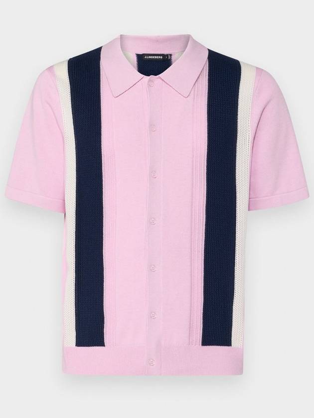 Reymond Structured Shirt Knit Top Pink - J.LINDEBERG - BALAAN 2