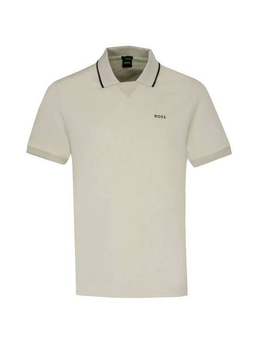 Logo Print Cotton Polo Shirt Light Beige - HUGO BOSS - BALAAN 1