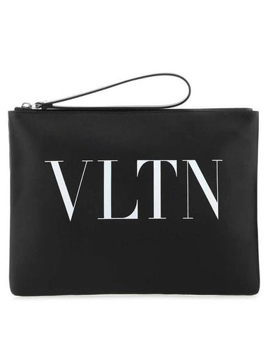 VLTN Logo Clutch Bag Black - VALENTINO - BALAAN 1