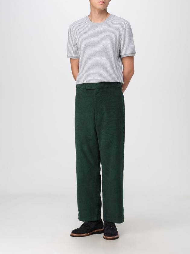 Men's Corduroy Straight Pants Dark Green - THOM BROWNE - BALAAN 3