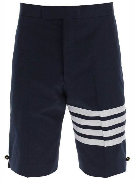 4 Bar Classic Backstrap Shorts Navy - THOM BROWNE - BALAAN 1