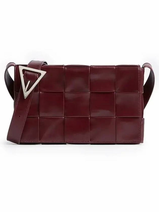 Women's Barolo Medium Glossy Intrecciato Cross Bag - BOTTEGA VENETA - 1