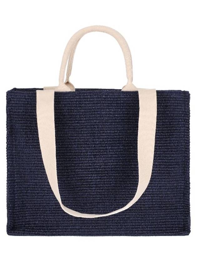 Raffia East West Tote Bag Navy - MARNI - BALAAN 4