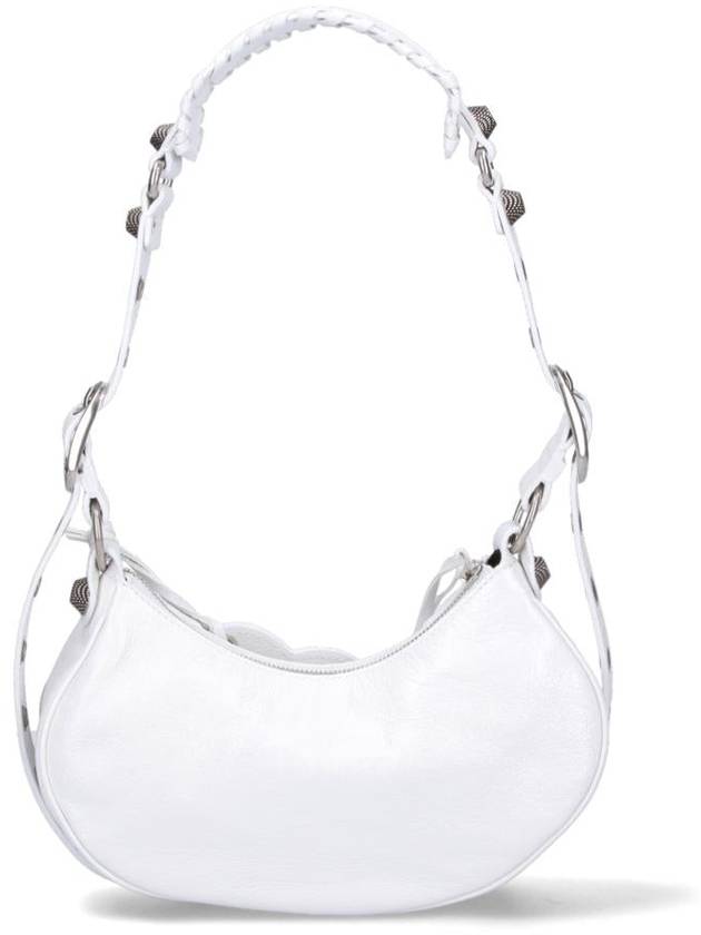 Le Cagole XS Lambskin Shoulder Bag White - BALENCIAGA - BALAAN 4