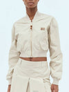 Panama Cotton Bomber Jacket Limestone - MIU MIU - BALAAN 2