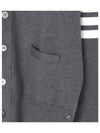 Milano Stitch 4-Bar Cardigan Medium Grey - THOM BROWNE - BALAAN 7