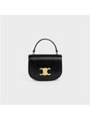 Besace Clea Triomphe Small Shiny Calfskin Tote Bag Black - CELINE - BALAAN 2