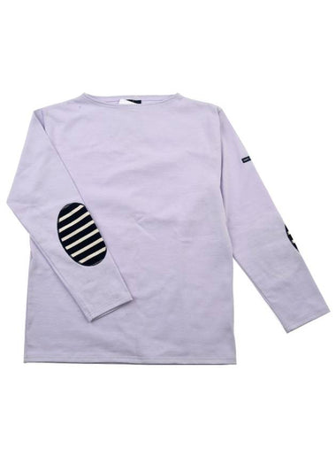 Guildo Elbow Patch Long Sleeve T-Shirt Purple - SAINT JAMES - BALAAN 1