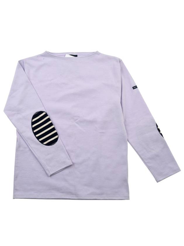 Guildo Elbow Patch Long Sleeve T-Shirt Purple - SAINT JAMES - BALAAN 1