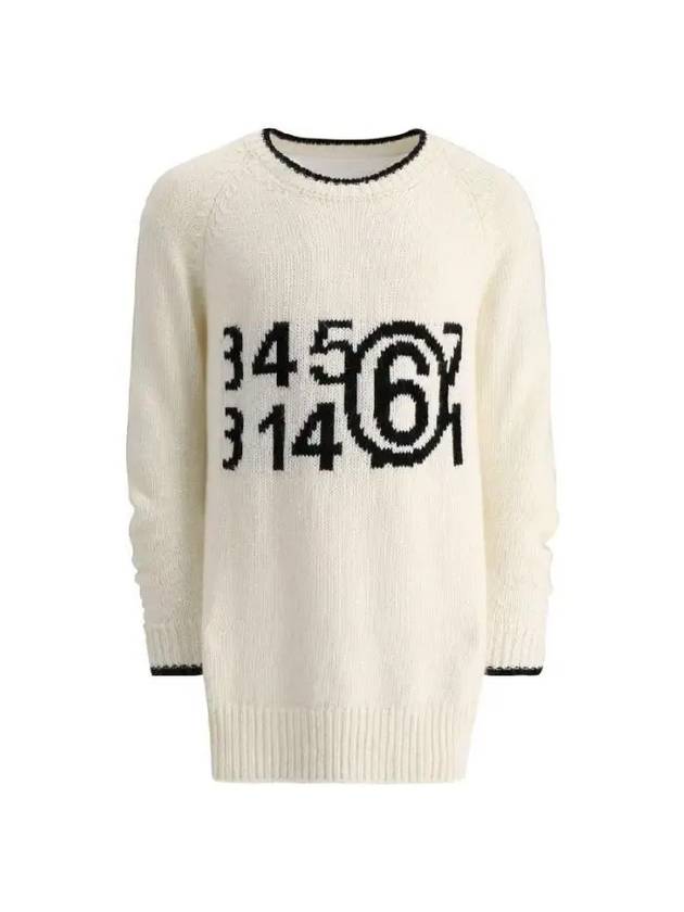 Numbering Logo Oversized Knit Top White - MAISON MARGIELA - BALAAN 2